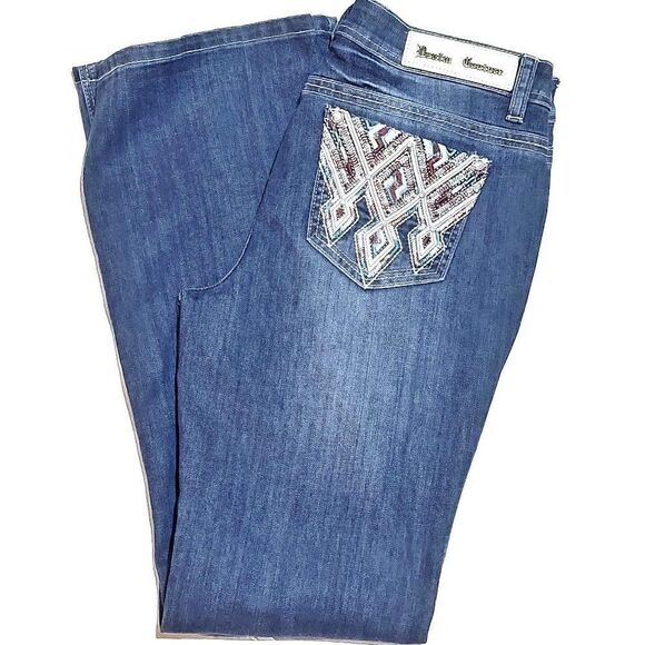 Denim Couture Embroiderie Jeans - Picture 1 of 4